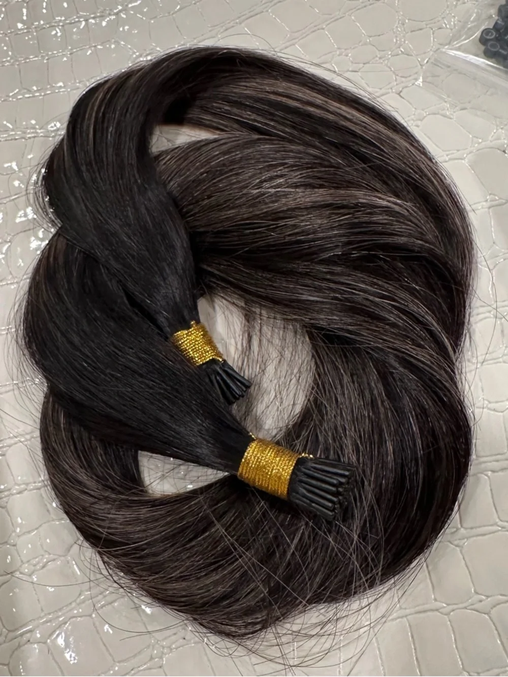 16” Balayage Black to Blonde ITip Human Hair Extensions 50g/100s #TF1